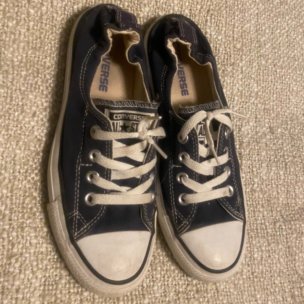 Navy Blue Slip On Converse